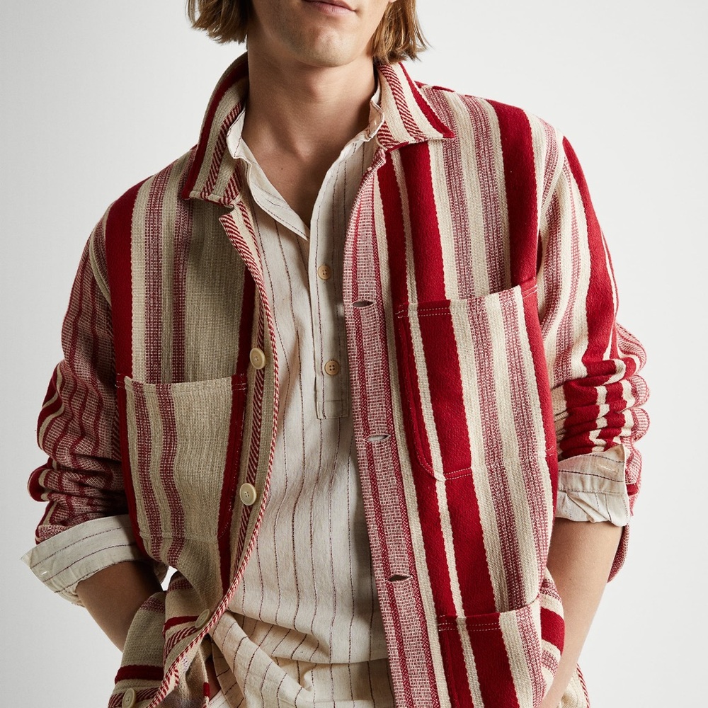 Brand new, Mens stripped Overshirt Jacket sz.M